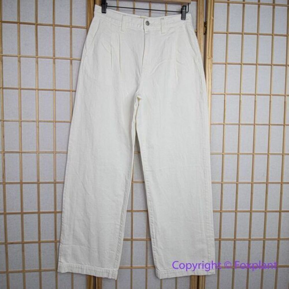 NEW Madewell The Harlow Wide-Leg Jean in Tile White, 23 - Picture 3 of 15